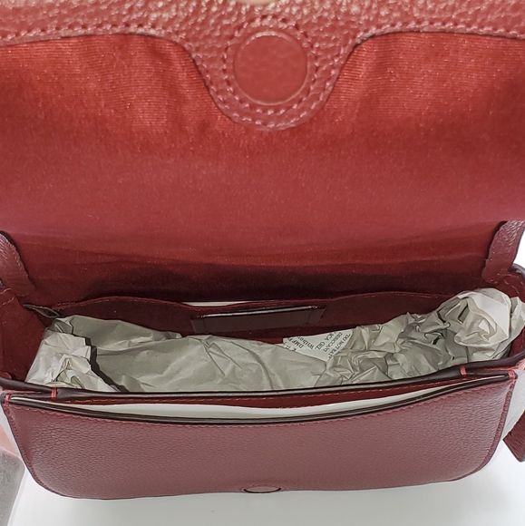 FINAL$-Coach Saddle with Horse & Carriage Leather Crossbody Colorblock Pink Ra - Picture 10 of 16